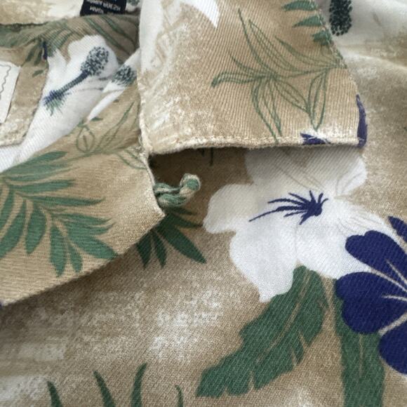 VTG Wrangler Pearl Snap Hawaiian Shirt Large Western Surfer Cowboy Camp Collar - Picture 5 of 9